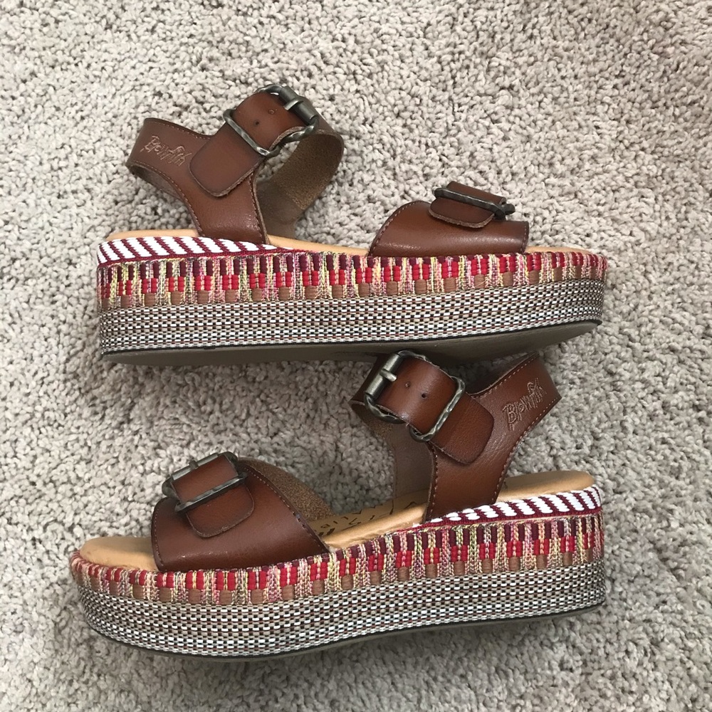 Boho platform sandals WORN ONCE